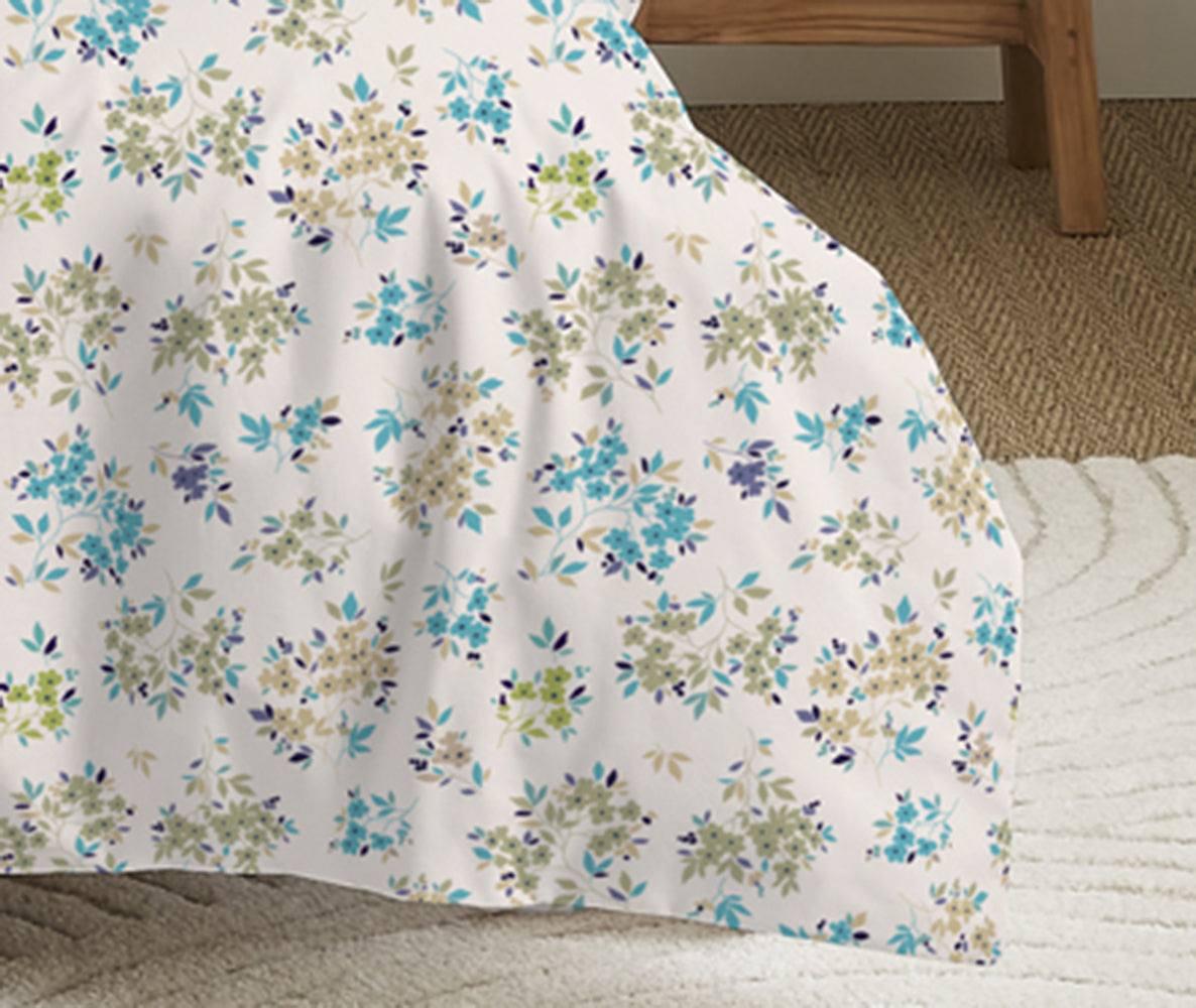 Pack 4 Pièces Housse de couette  Imprimé 140 x 200 cm - Drap housse 90 x 190 cm - 100% Coton 57 Fils