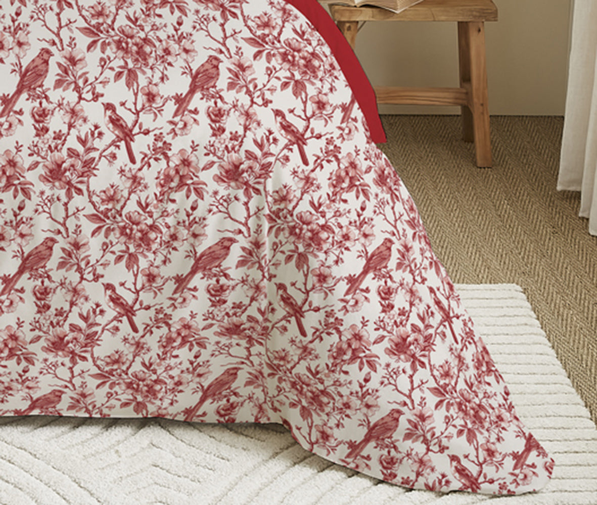Pack 6 pièces Housse de couette Imprimé 220 x 240 cm - Drap housse 140 x 190 cm - 100% Coton 57 Fils
