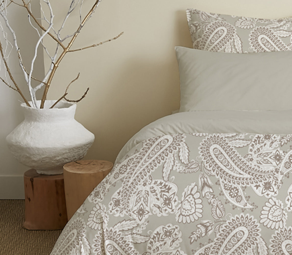Pack 6 pièces Housse de couette Imprimé 220 x 240 cm - Drap housse 160 x 200 cm - 100% Coton 57 Fils