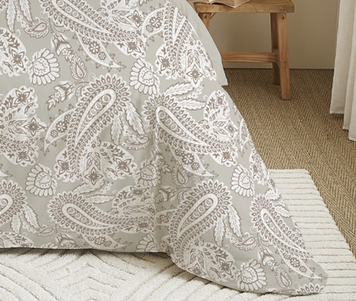 Pack 6 pièces Housse de couette Imprimé 240 x 260 cm - Drap housse 180 x 200 cm - 100% Coton 57 Fils