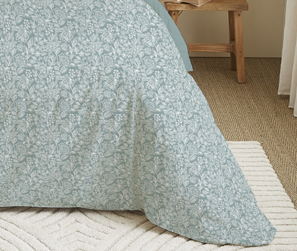 Pack 6 pièces Housse de couette Imprimé 220 x 240 cm - Drap housse 160 x 200 cm - 100% Coton 57 Fils