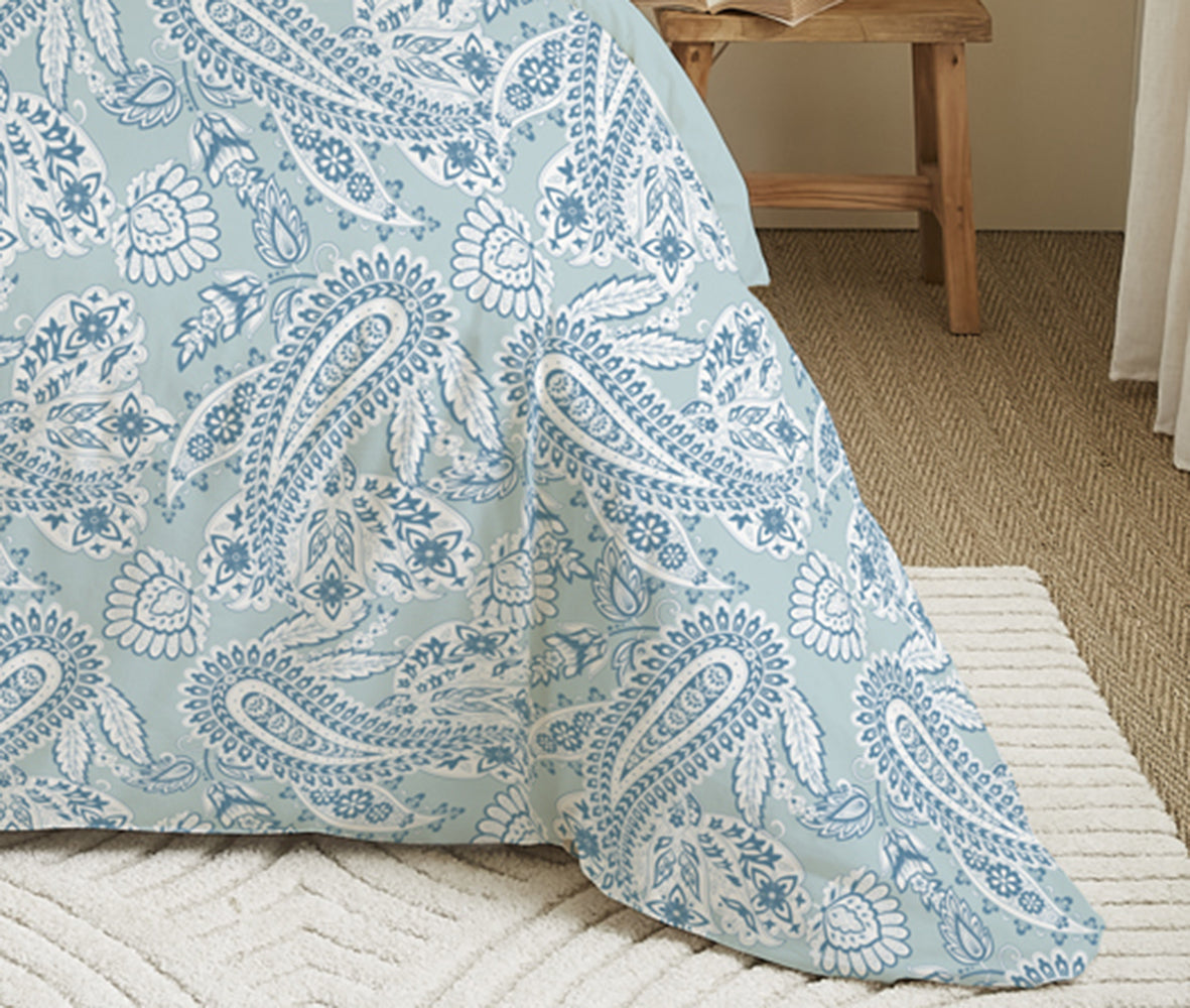 Pack 6 pièces Housse de couette Imprimé 220 x 240 cm - Drap housse 140 x 190 cm - 100% Coton 57 Fils