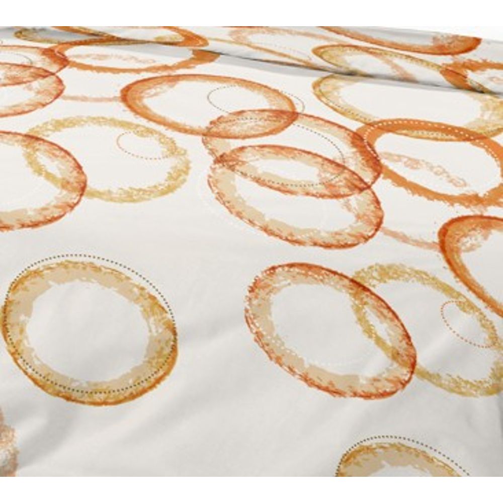 Parure de draps  4 pièces "Louna" drap housse 140 Circle Orange