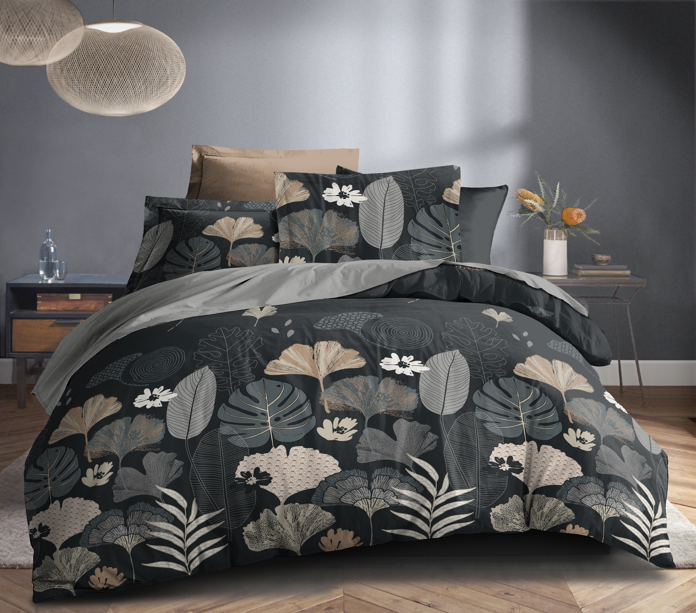 Parure de draps  4 pièces "Louna" drap housse 160 Ginoline