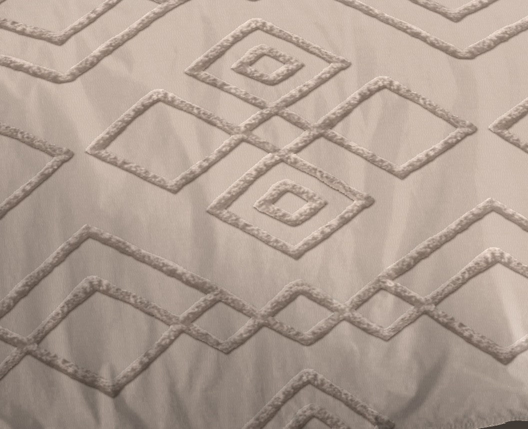 Parure de draps  4 pièces "Louna" drap housse 160 Losange Relief