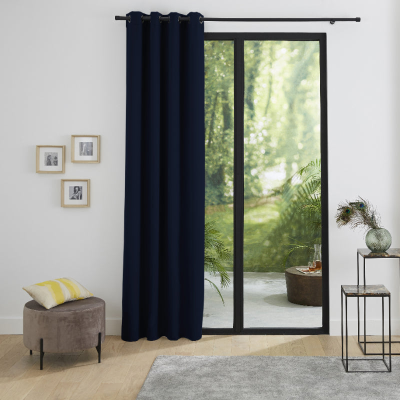 Rideau Occultant Thermique 140 x 260 cm  Bleu nuit