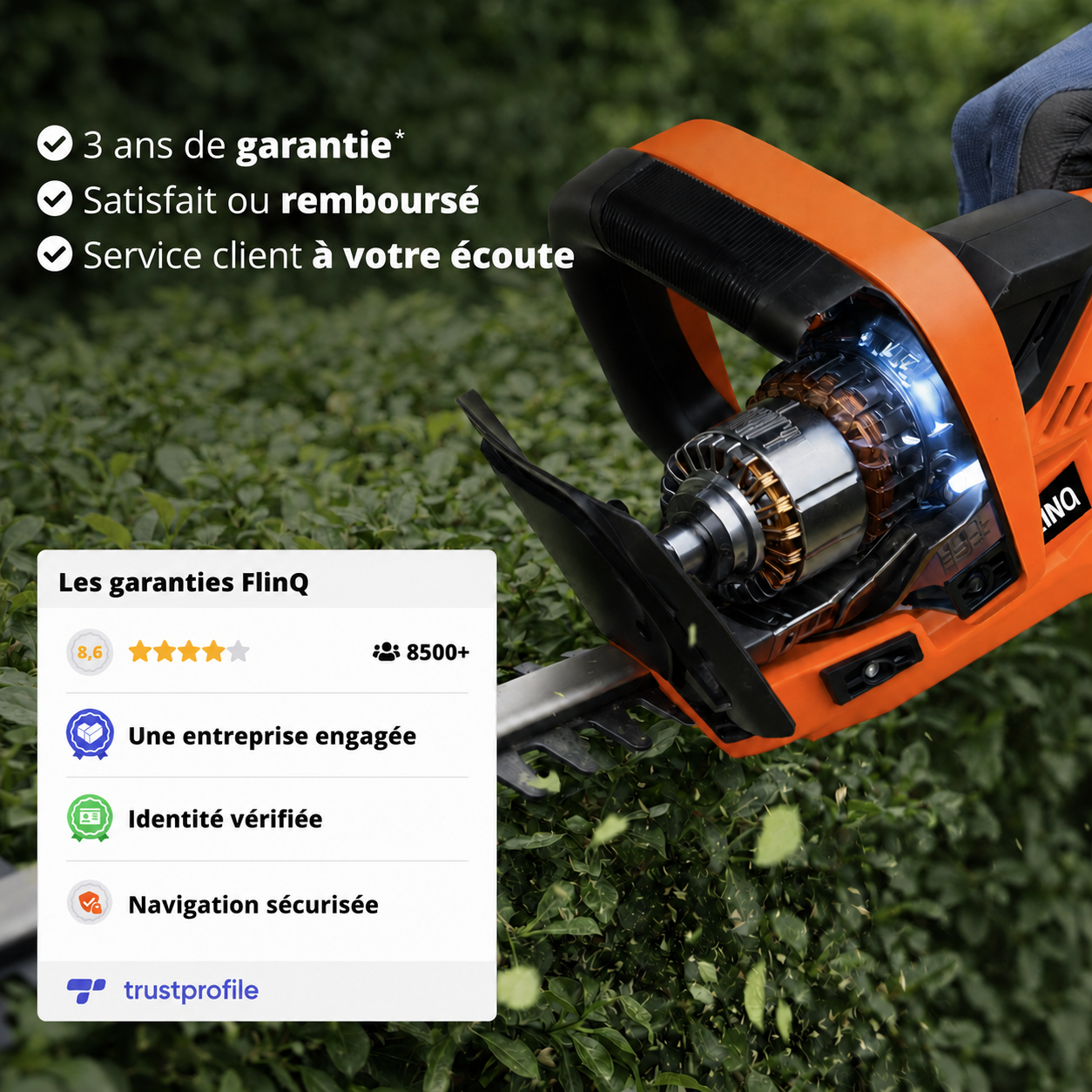Taille-haies 50 cm + batterie 20 V et chargeur