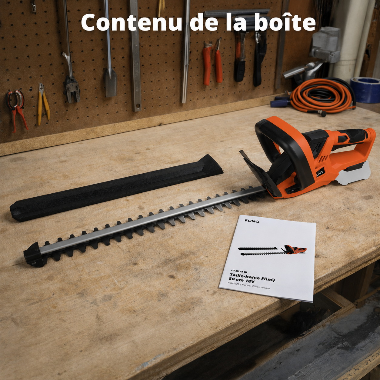 Taille-haies 50 cm + batterie 20 V et chargeur