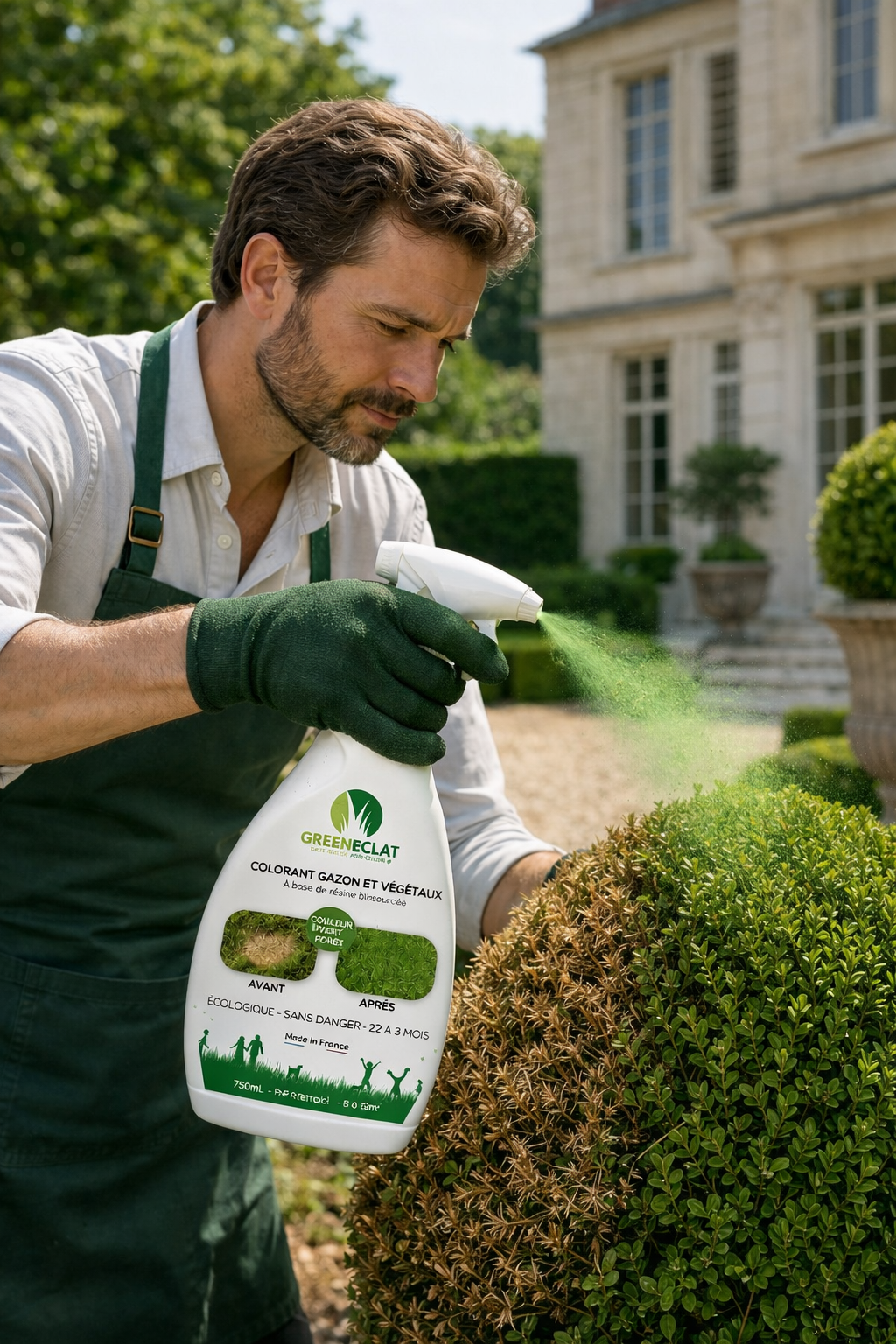 Colorant naturel gazon et buis vert prairie - résultat immédiat - 750ml