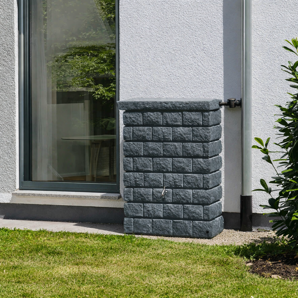 Récupérateur d´eau de pluie - Réservoir mural Rocky Jr 300 L - Gris foncé
