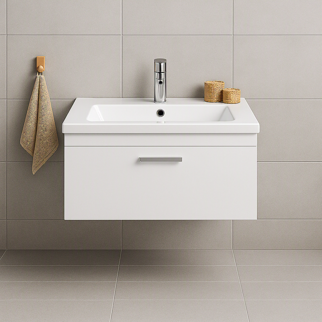 Meuble simple vasque Rubite 1 tiroir 80 cm