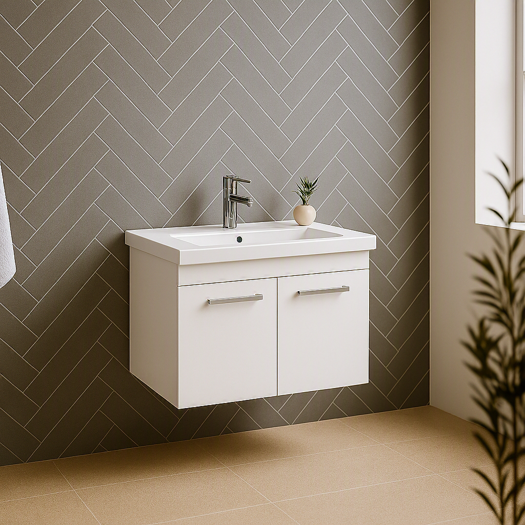 Meuble simple vasque Rubite 2 portes 80 cm