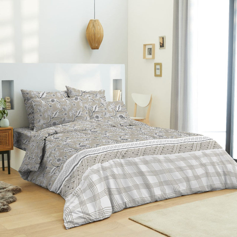 Pack Complet Housse de couette  Imprimé 240 x 220 cm - Drap housse 140 x 190 cm 5 modèles au choix