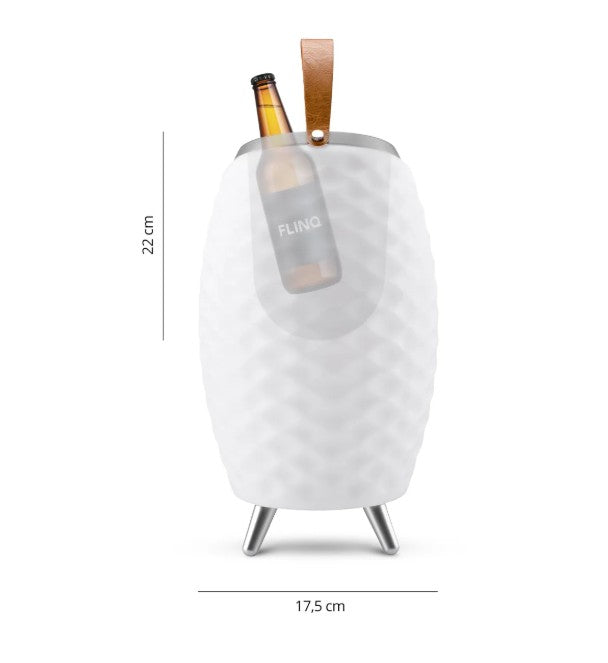 Lampe-enceinte LED sans fil avec refroidisseur à vin intégré Bali XL - Bluetooth - RGB - Blanc