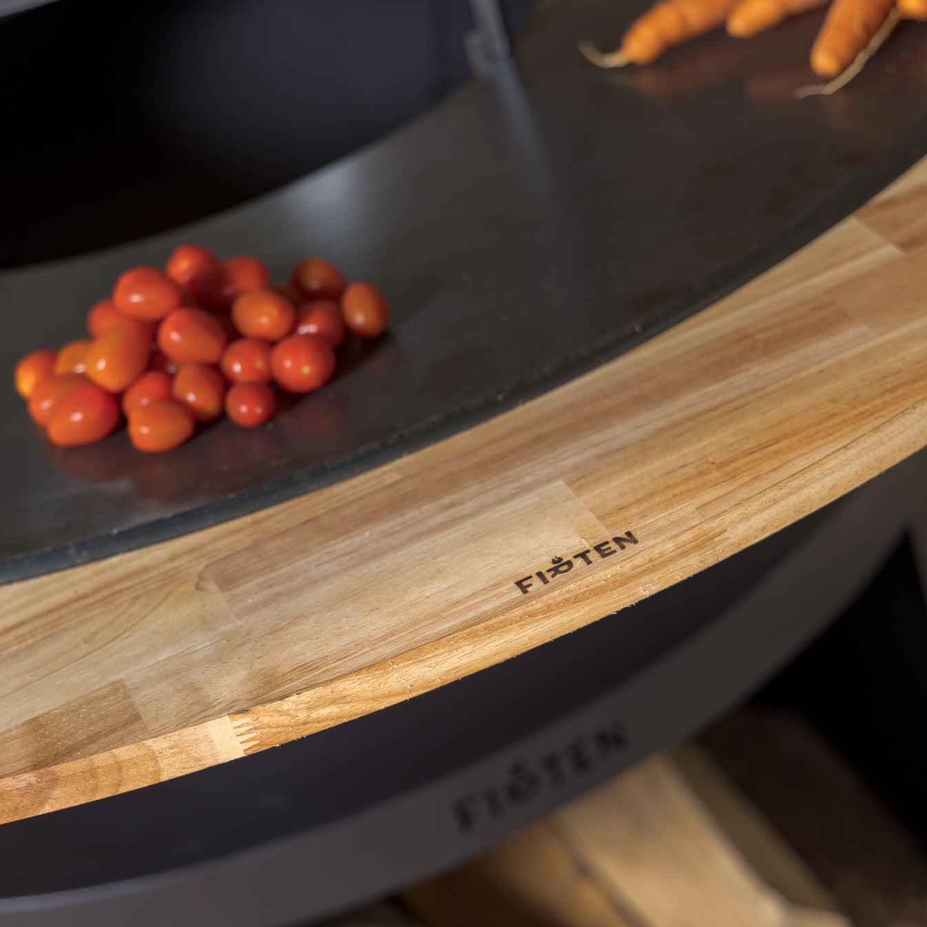Brasero plancha Ellipse 100 thermolaqué noir plaque inox