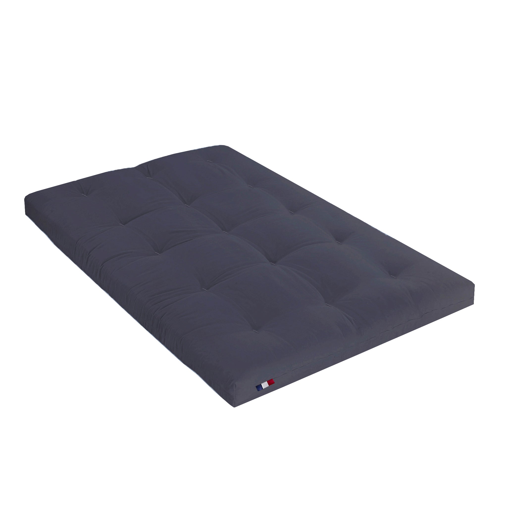 Matelas futon latex et fibres - Gris Anthracite - 90 x 190 cm