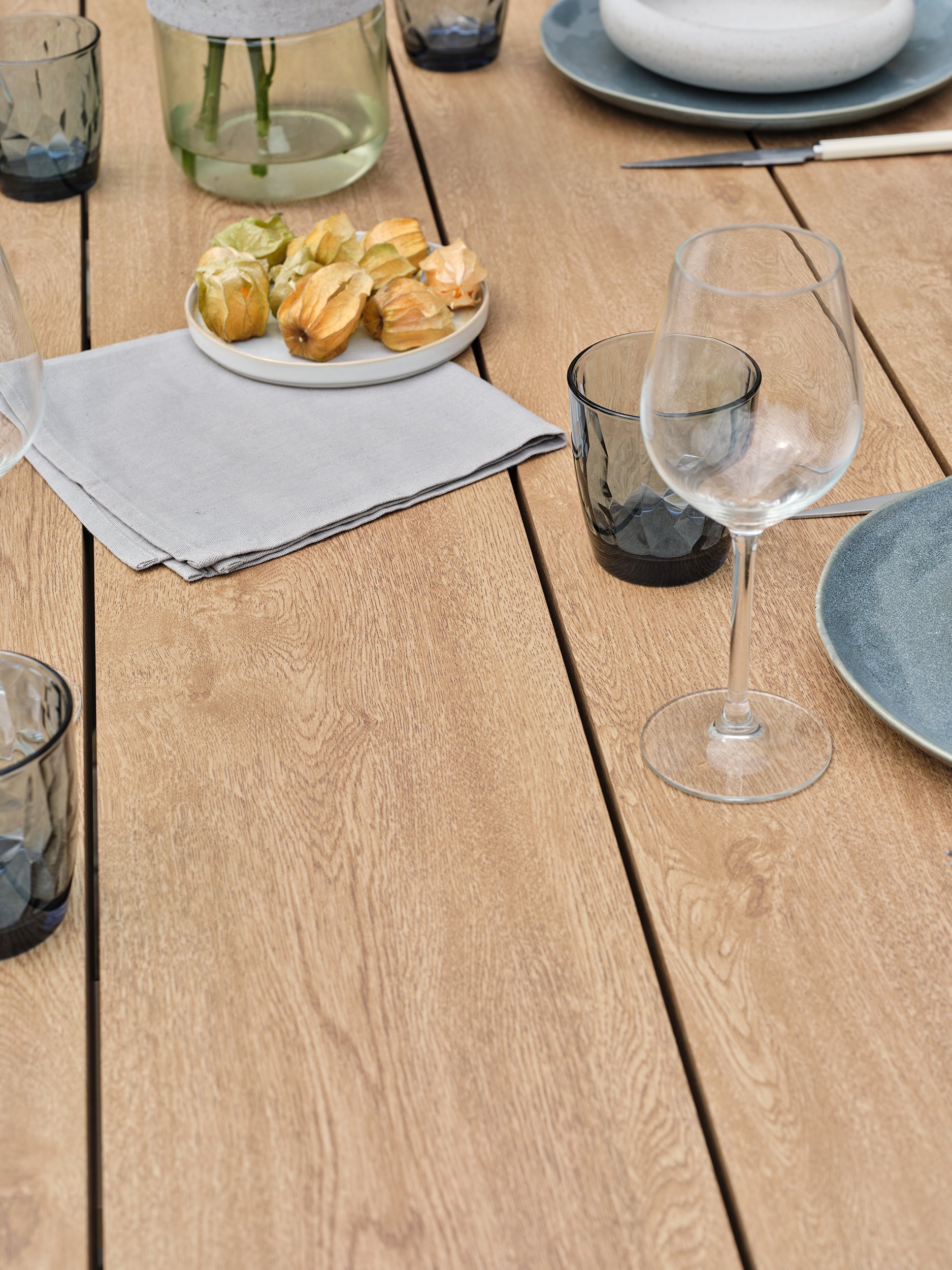 Ensemble repas de jardin Kelia 6 places - Gris anthracite 220 cm