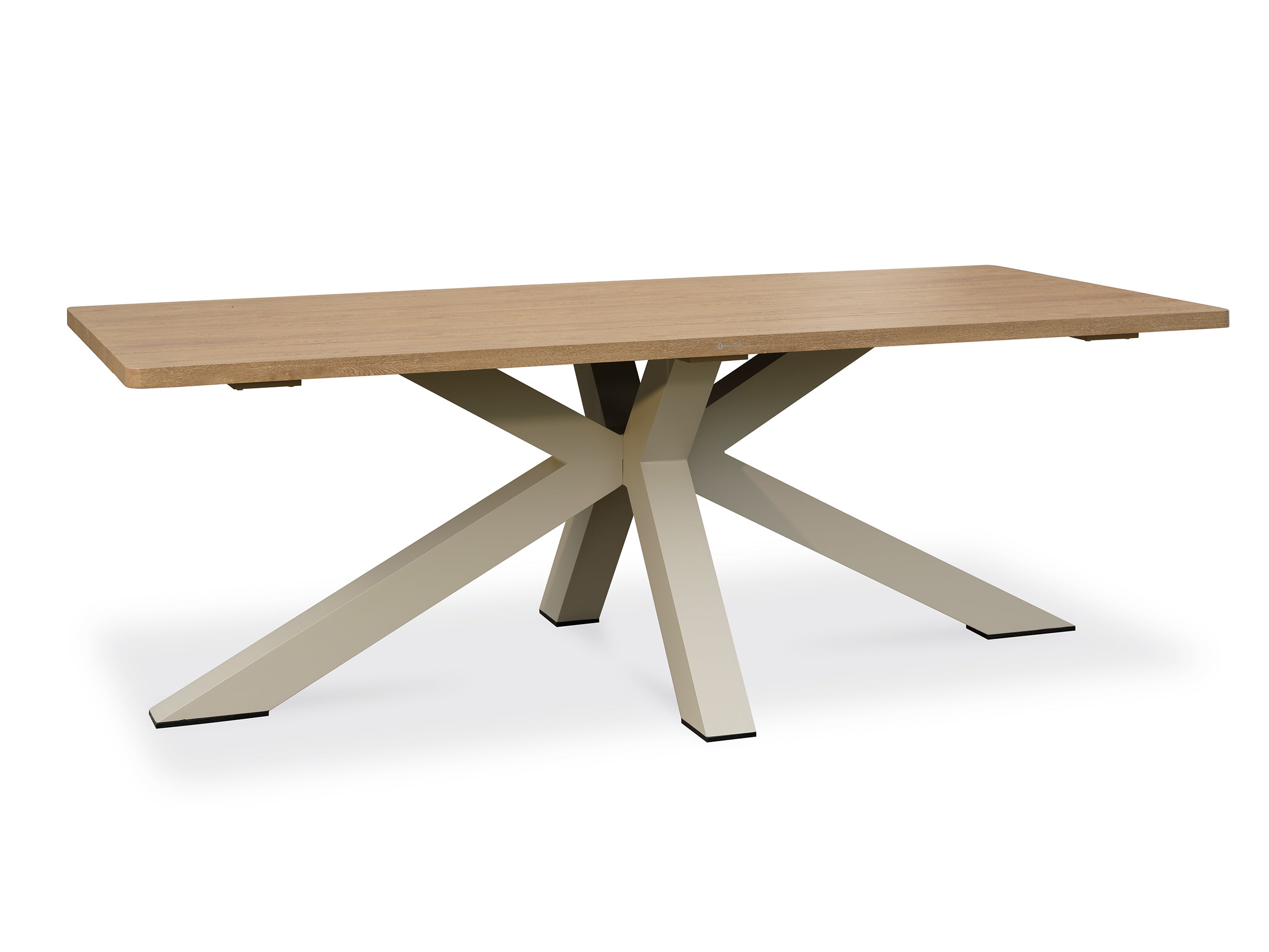 Table de jardin aluminium Kelia 8 personnes - Grège 220 cm