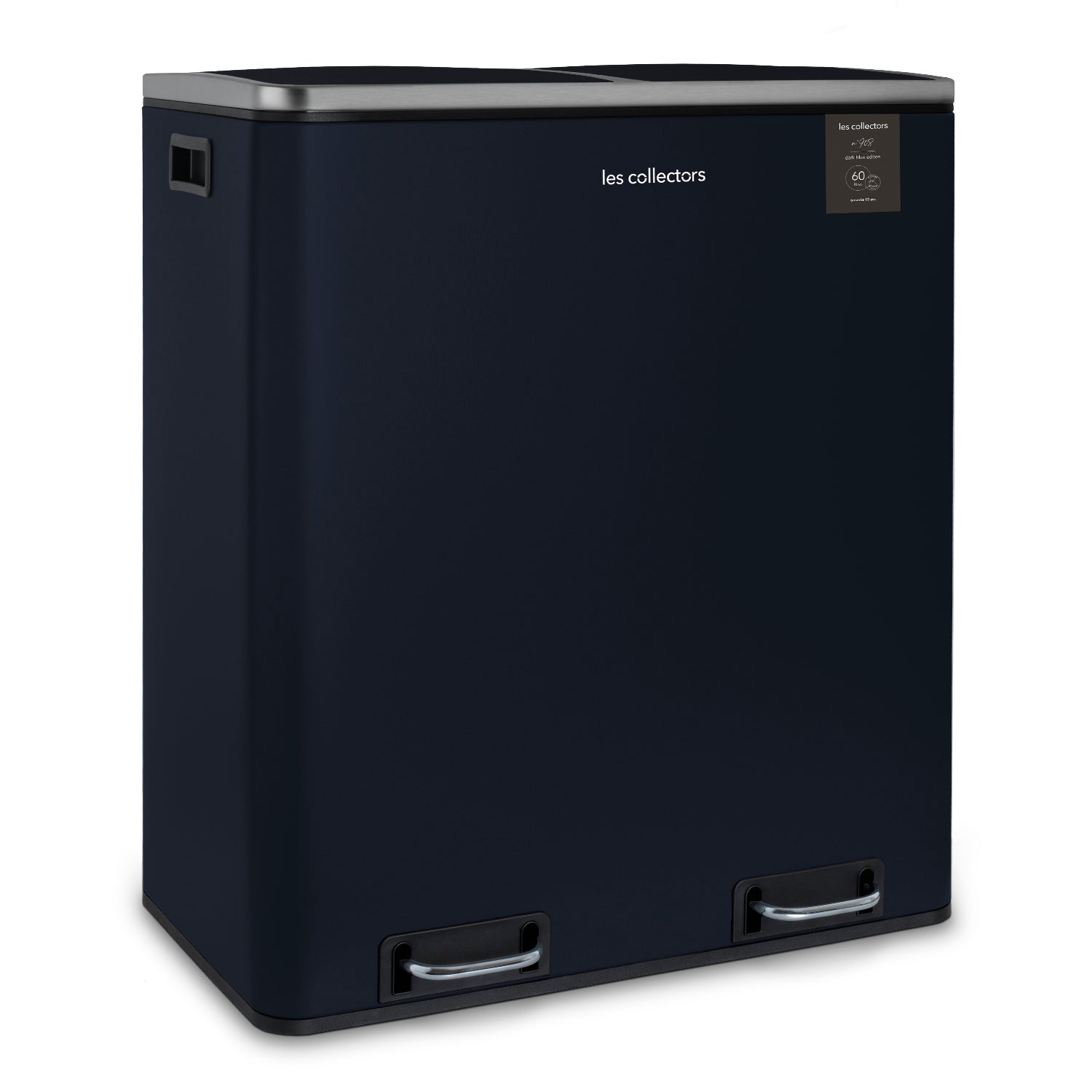 Poubelle de tri 2x30L Bleu Nuit