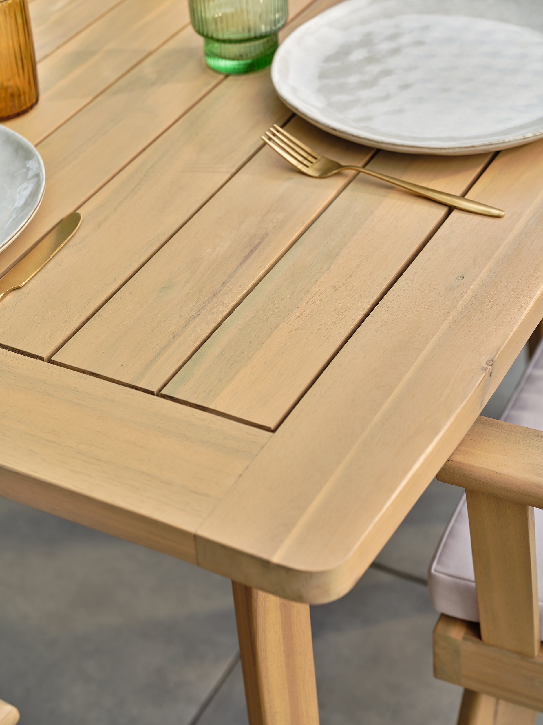 Table de jardin en acacia massif LISO - 220 cm