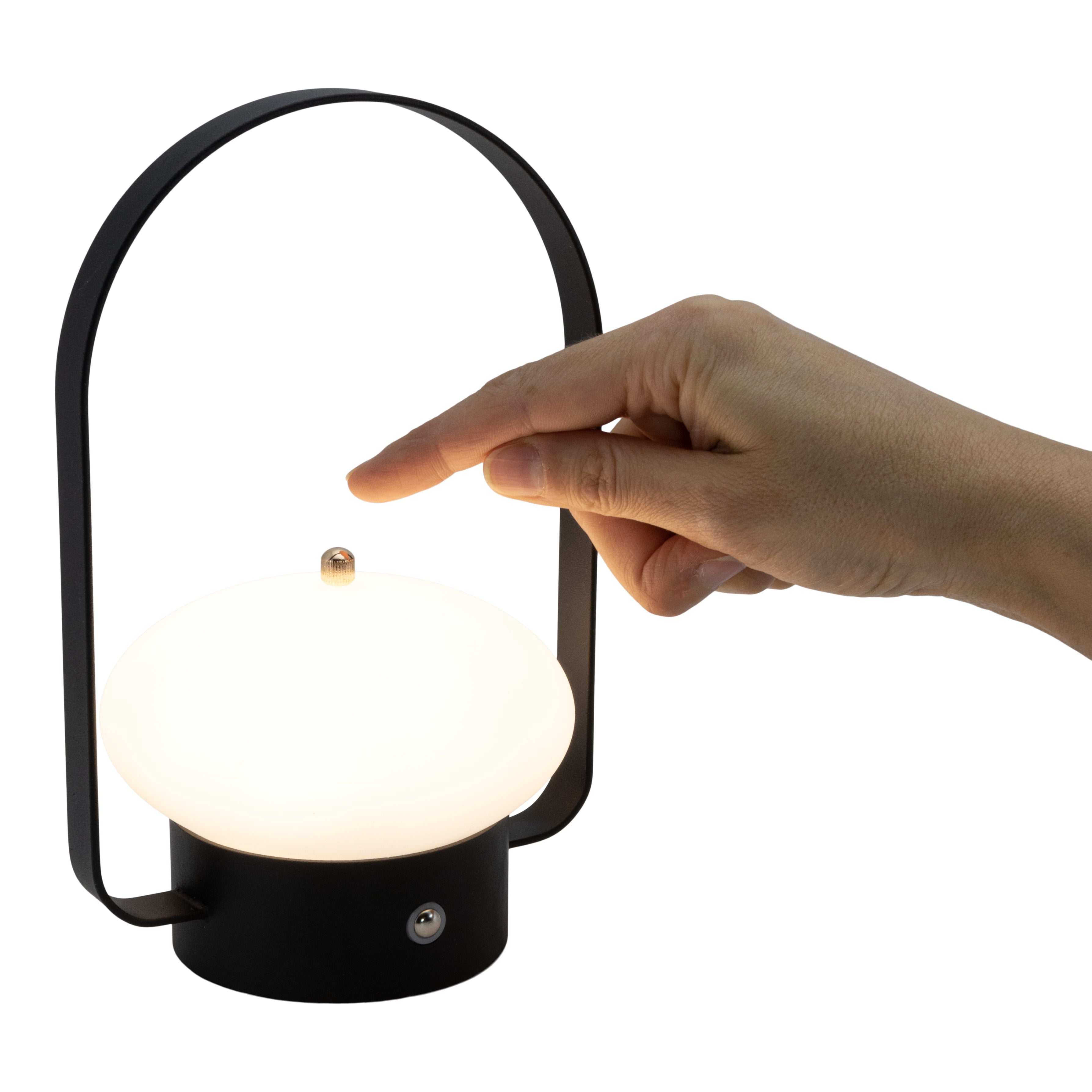 Pack 2 lampes de table LED sans fil rechargeable Barcelone - noires - intérieur & extérieur