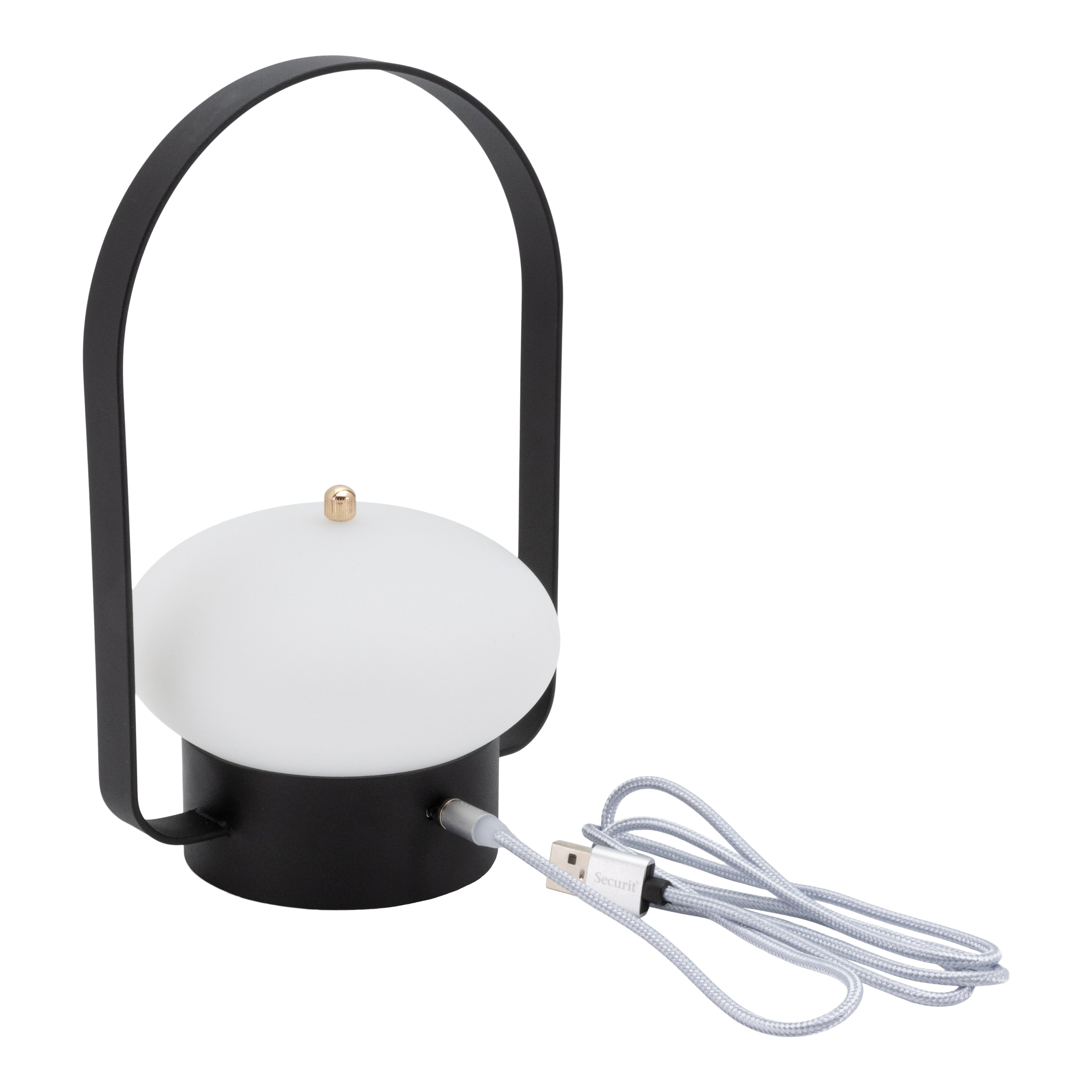 Pack 2 lampes de table LED sans fil rechargeable Barcelone - noires - intérieur & extérieur