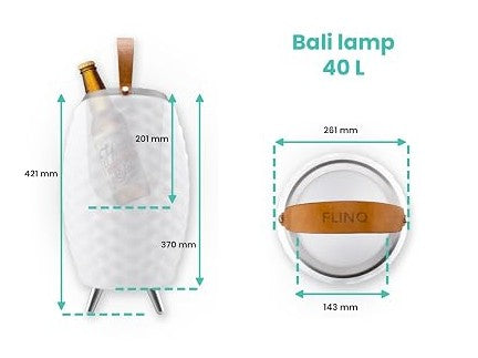Lampe-enceinte LED sans fil avec refroidisseur à vin intégré Bali M - Bluetooth - RGB - Blanc