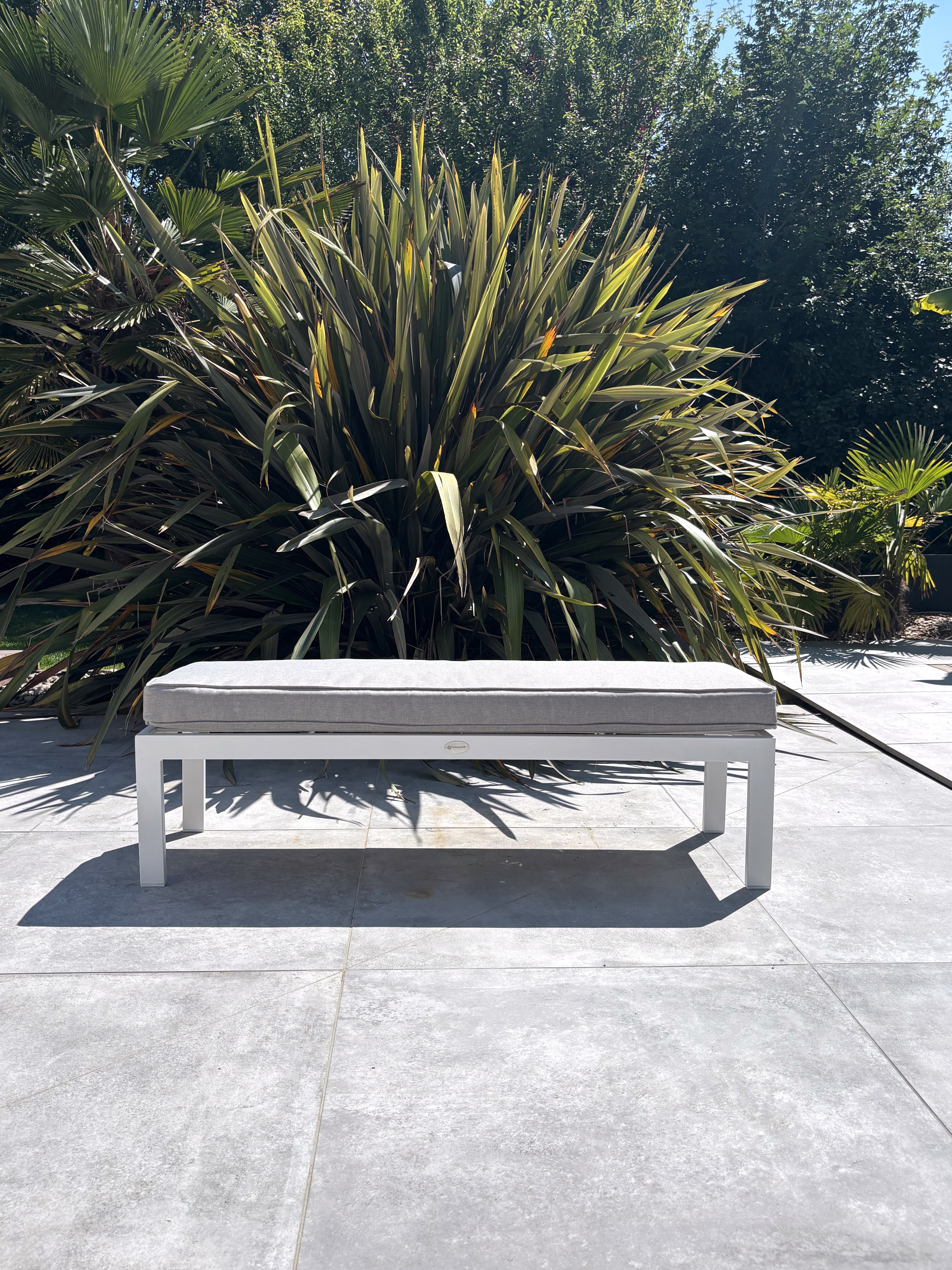 Ensemble repas de jardin Majari - Blanc 150 cm