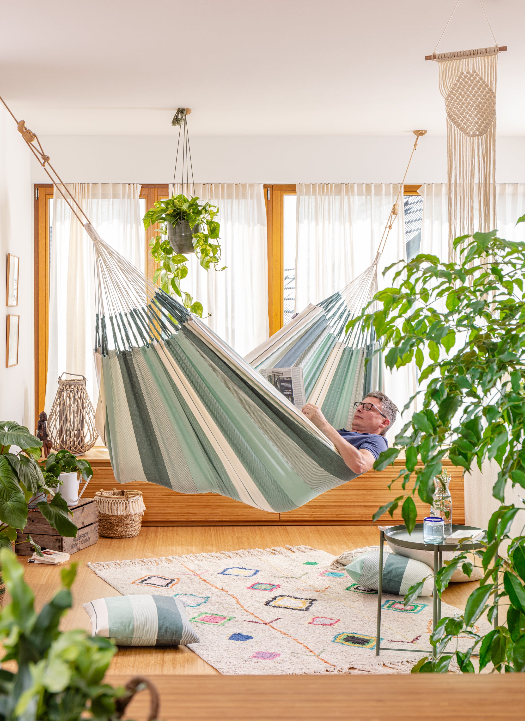 Hamac kingsize en coton biologique - La Siesta Modesta Olive