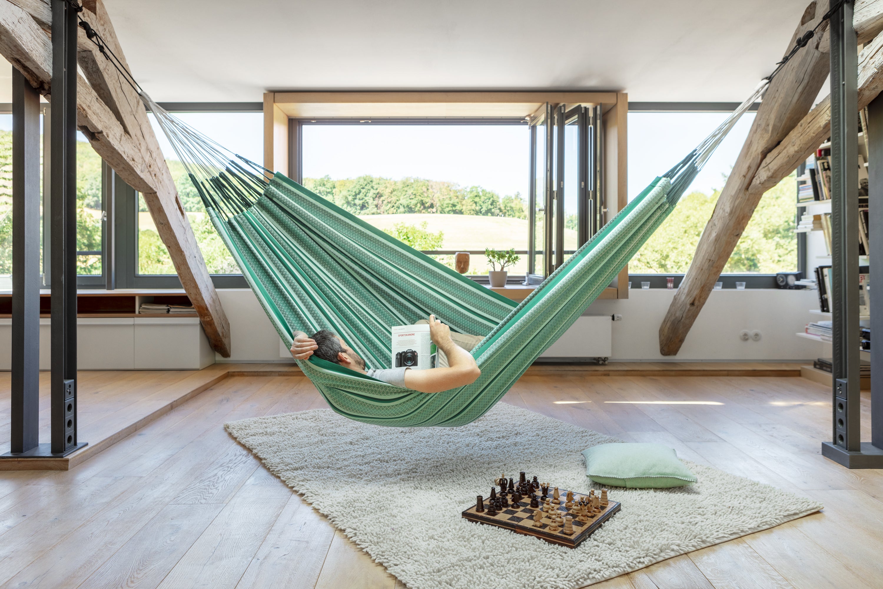 Hamac kingsize en coton biologique - La Siesta Modesta Agave