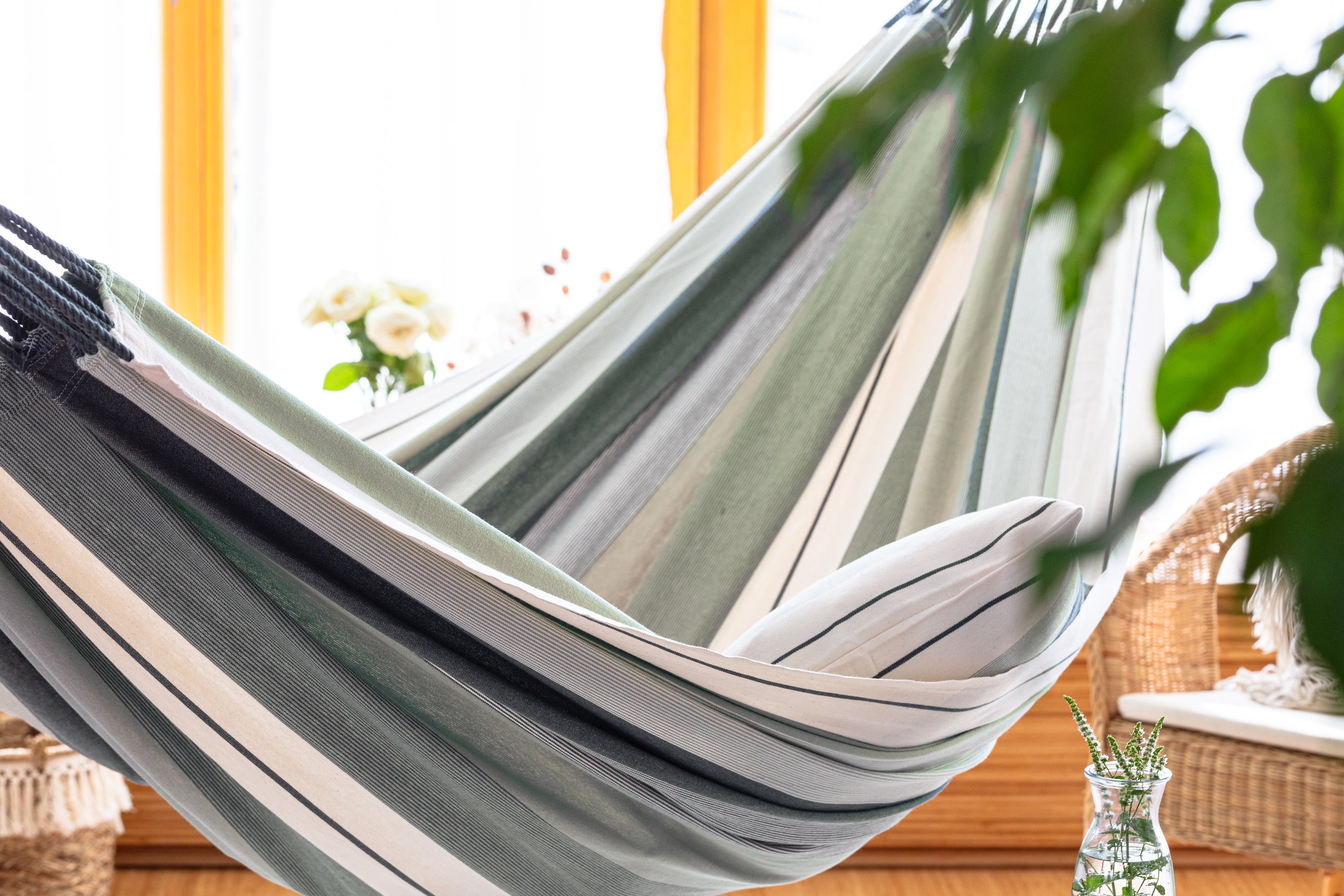 Hamac kingsize en coton biologique - La Siesta Modesta Olive