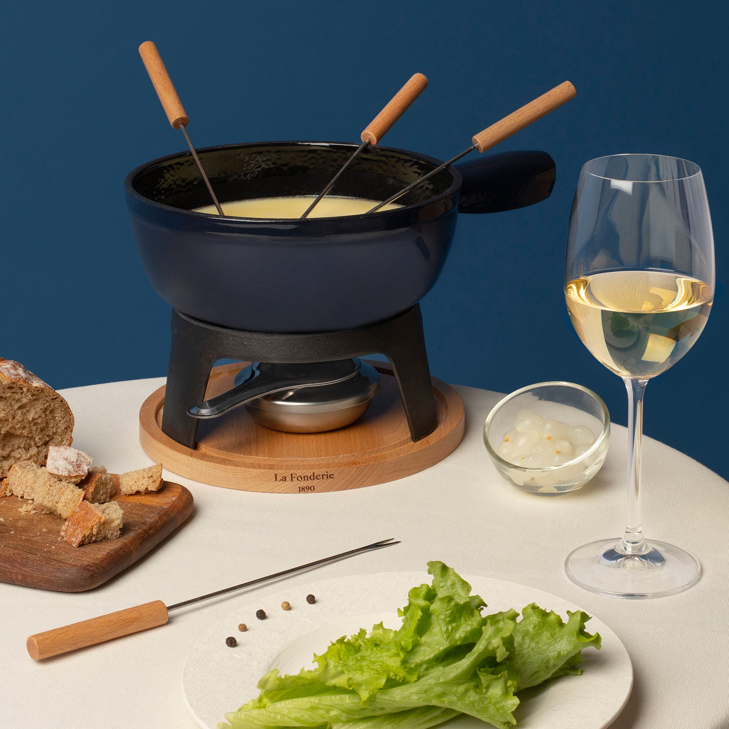 MONT JOUX Service à fondue en fonte 6 personnes