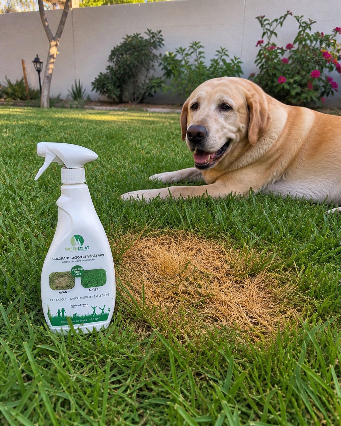 Colorant naturel gazon et thuyas vert forêt - résultat immédiat - 750ml + 2 recharges