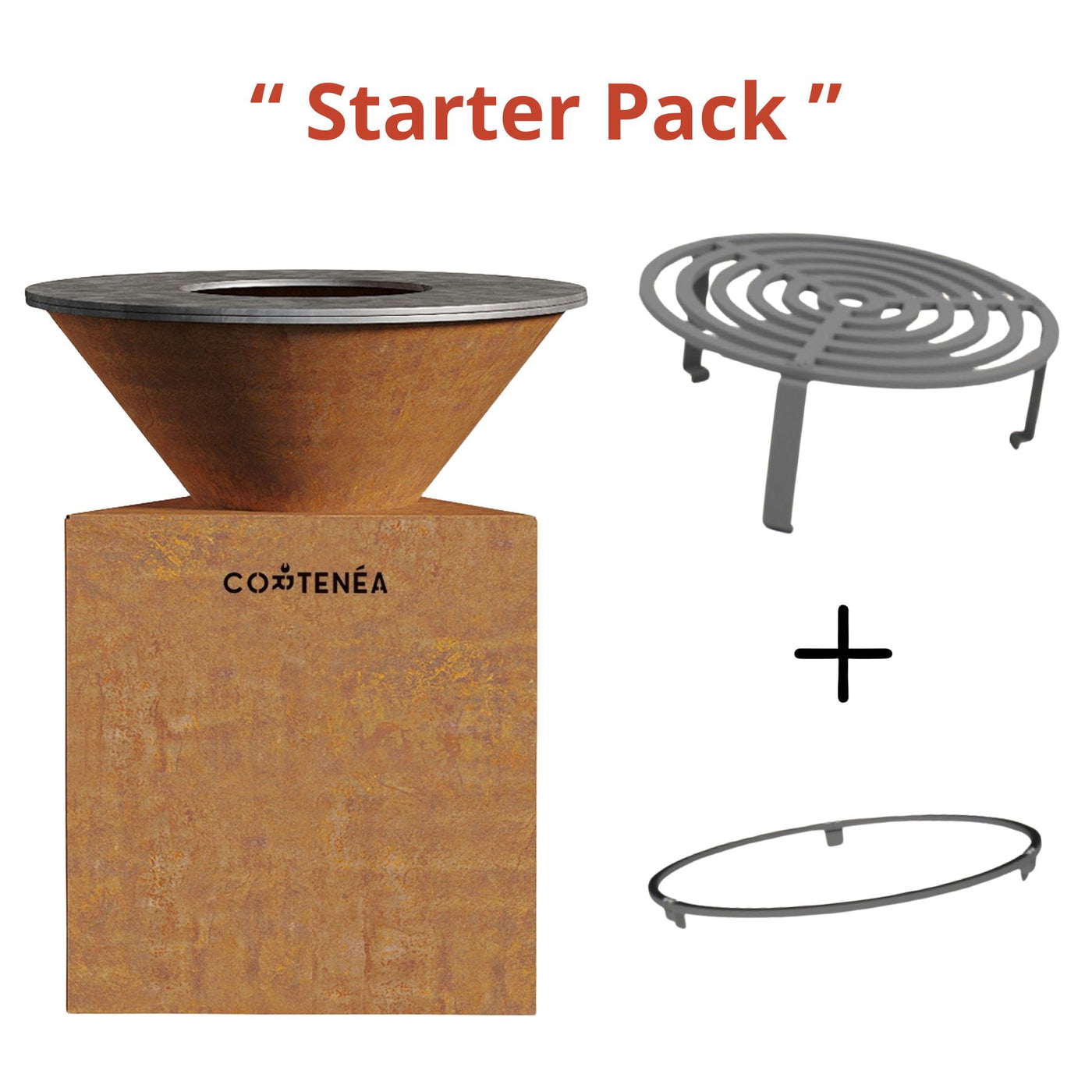 Pack Brasero plancha + grille + rebord en 60 cm