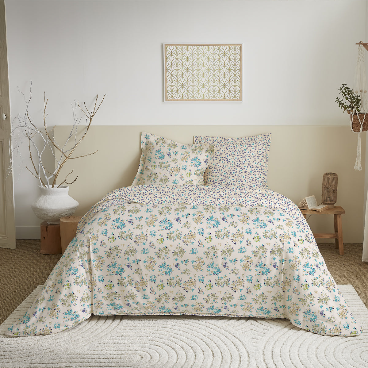 Pack Complet Housse de couette  Imprimé 240 x 220 cm - Drap housse 140 x 190 cm 5 modèles au choix