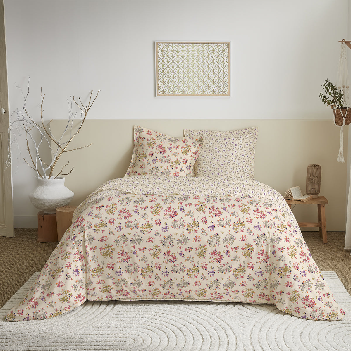 Parure de draps 4 pièces pour lit 140 x 190 cm 8 modèles au choix
