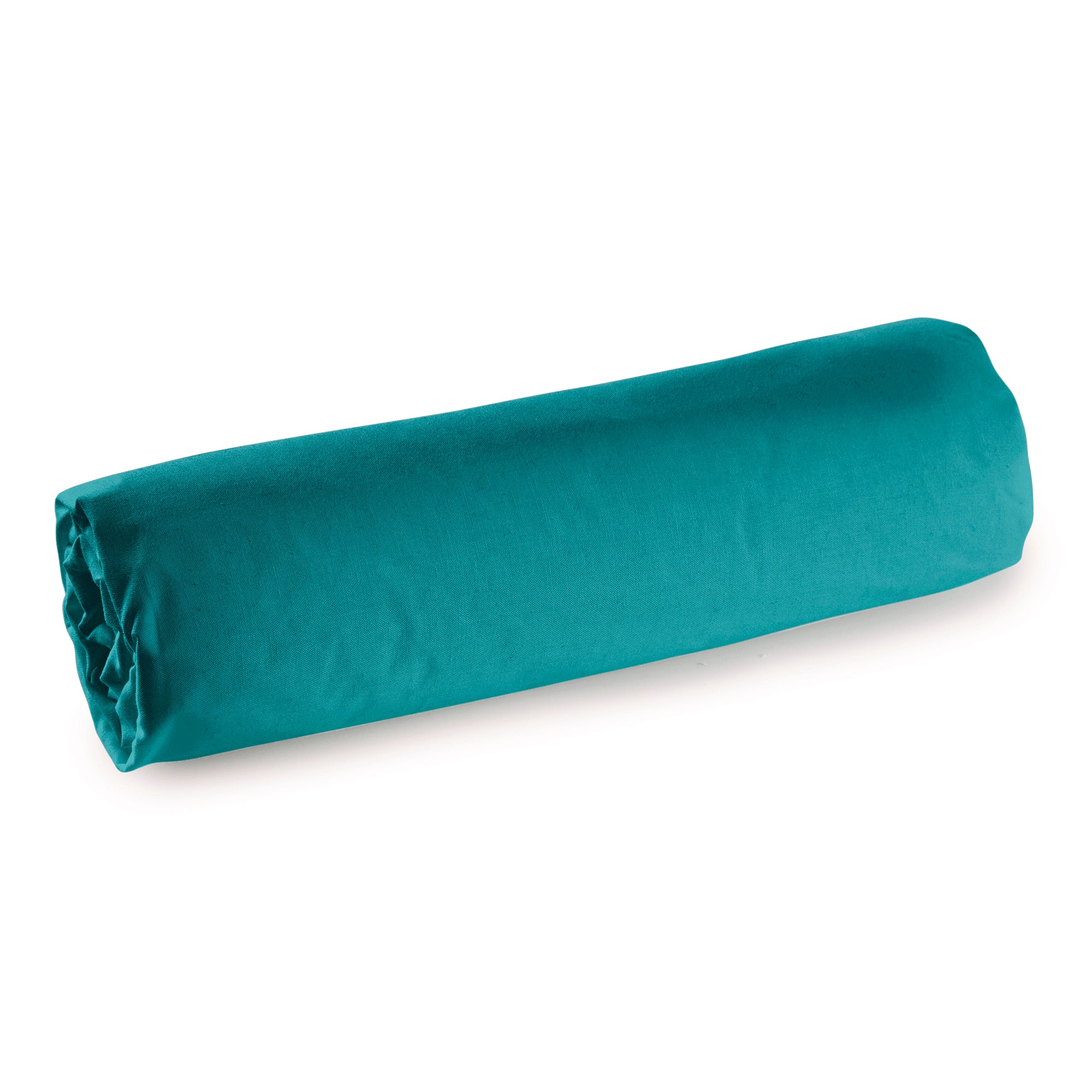 Drap housse Percale 180 x 200 cm Pur Coton Peigné Longues Fibres 80 Fils/cm² Paon