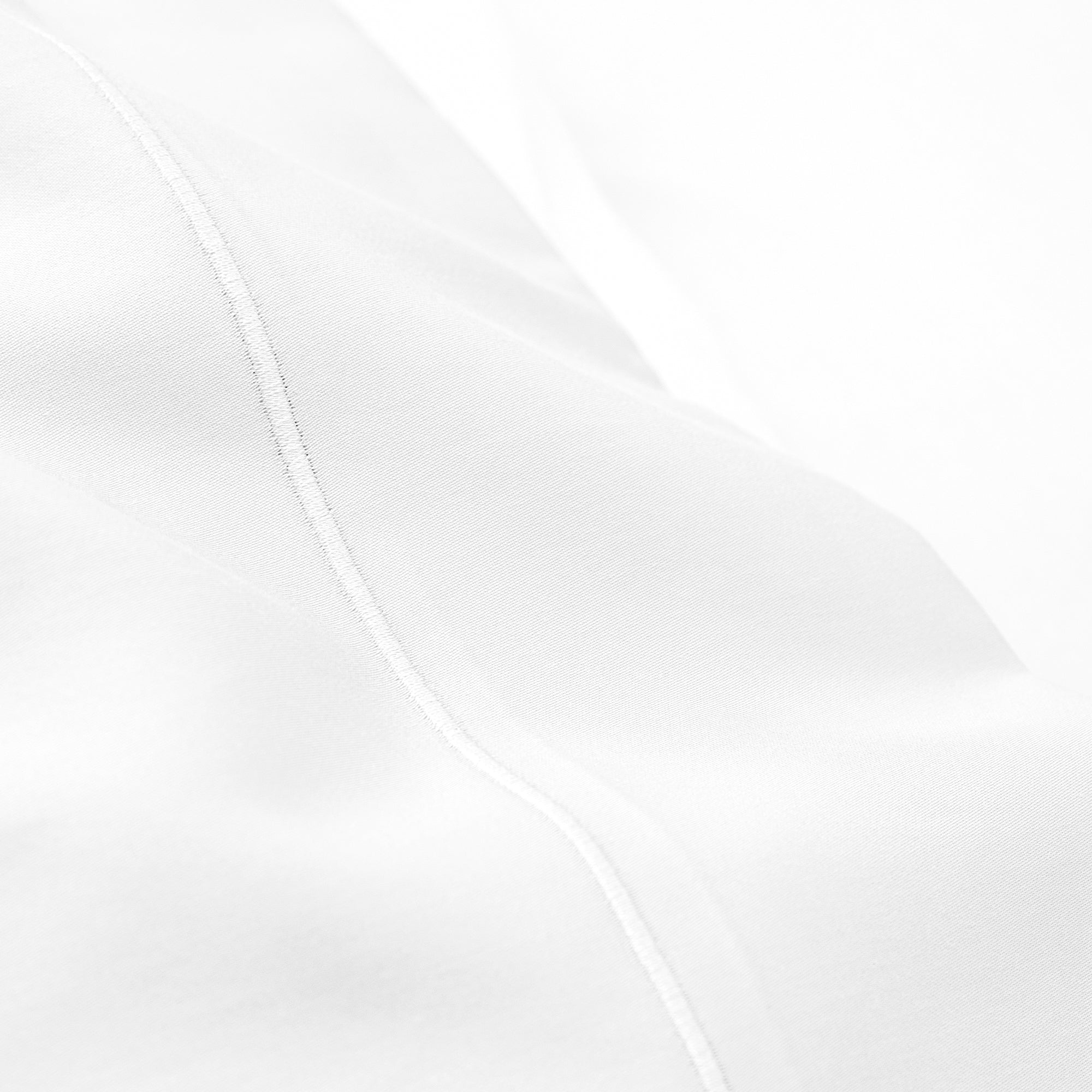 Drap Plat Percale 240 x 300 cm Pur Coton Peigné Longues Fibres 80 Fils/cm² Neige