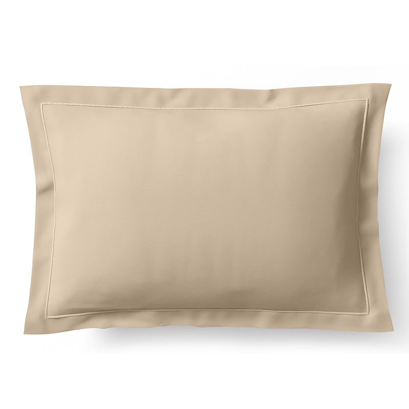 Taie d'oreiller Percale 65 x 65 cm  Pur Coton Peigné Longues Fibres 80 Fils/cm² Lin