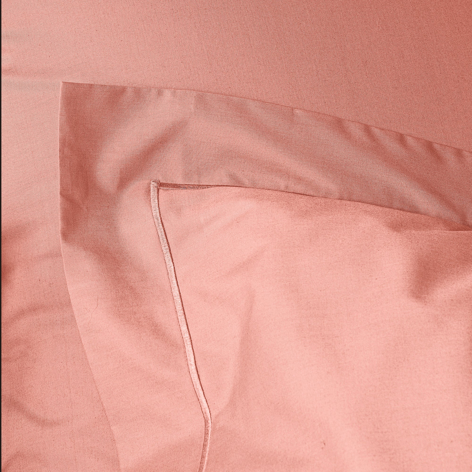 Taie d'oreiller Percale 65 x 65 cm  Pur Coton Peigné Longues Fibres 80 Fils/cm² Rose poudré