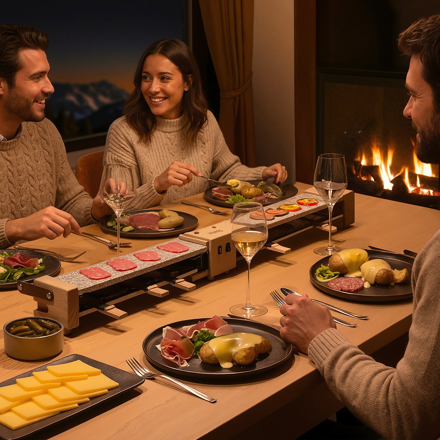 Raclette WOD double pierre pour 8 personnes