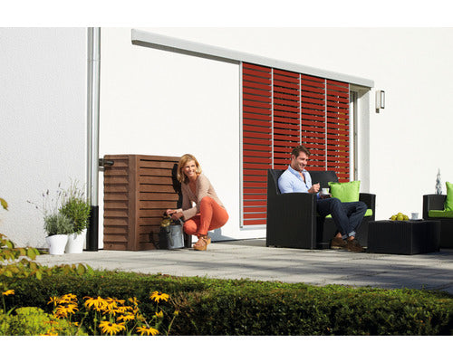 Récupérateur d´eau de pluie - Réservoir mural Woody 350 L - Bois foncé