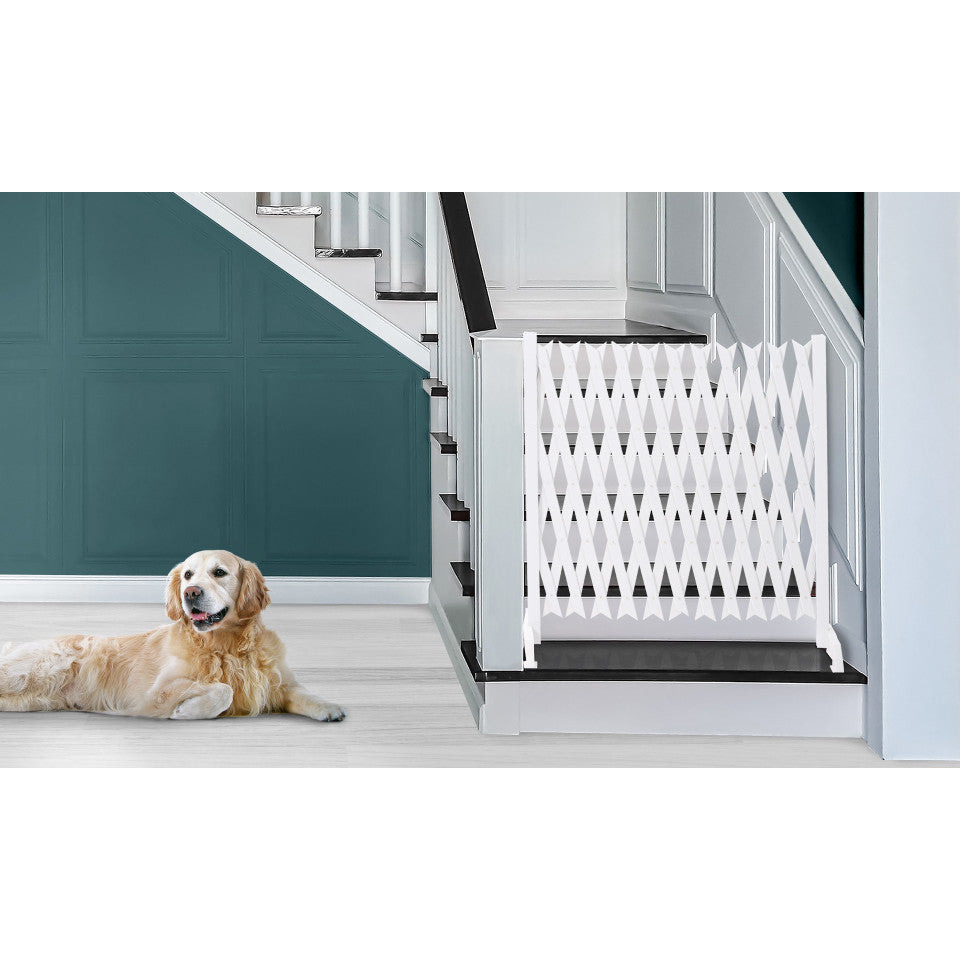 Barrière extensible 150cm en PVC blanc