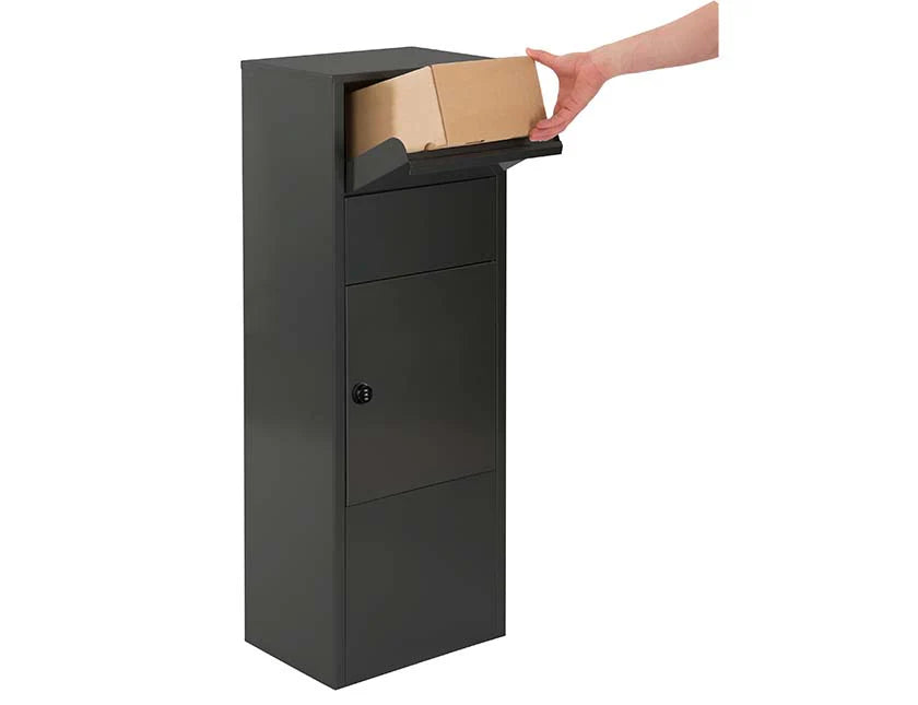 Boîte aux lettres pour paquets verticale Hannovre  noire mate