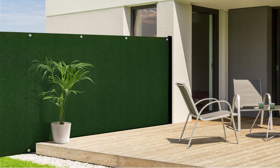 Brise vue occultant 1.8x10 m 220 gr/m² vert