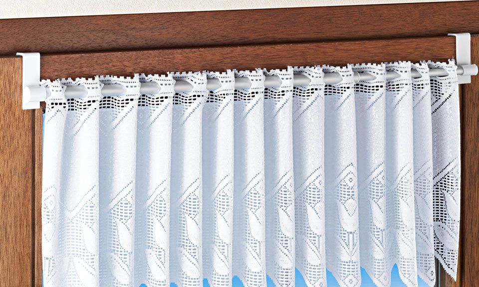 Lot de 4 tringles extensibles pour fenêtre prêtes à poser - 60-105 cm