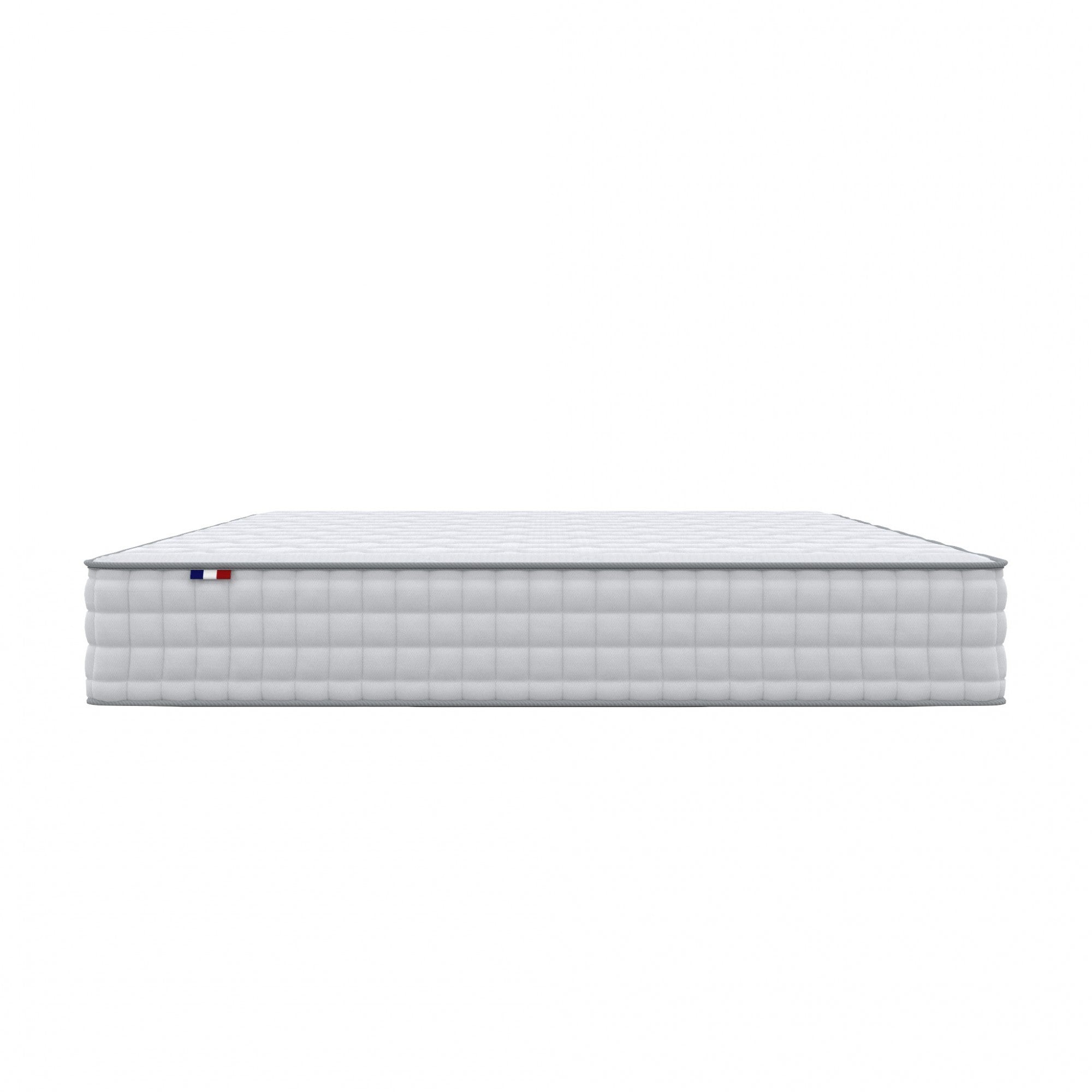 Ensemble literie : matelas 23 cm  à ressorts COSMOS et sommier Gris chiné - qualité française