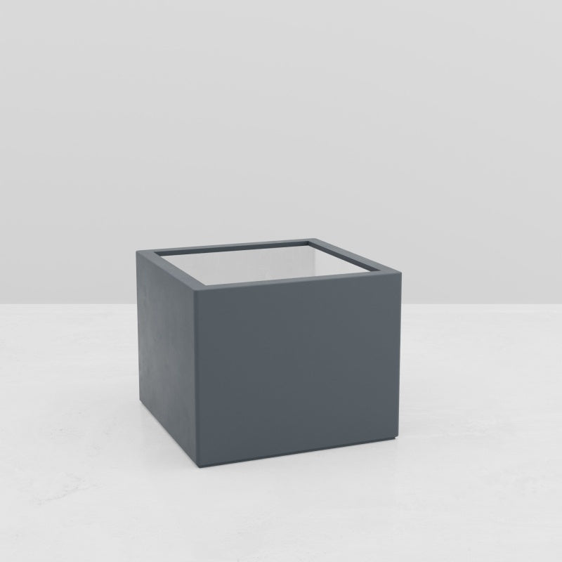 Jardinière carrée Eos - 1000 x 1000 x 800 mm - Gris anthracite