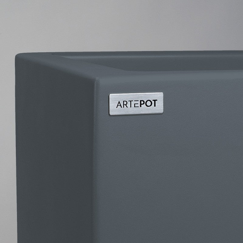 Jardinière carrée Eos - 700 x 700 x 700 mm - Gris anthracite