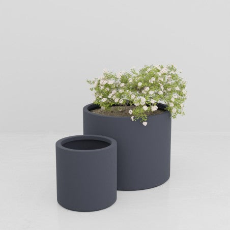 Jardinière ronde Talos - diam. 1000  x 800 mm - Gris anthracite